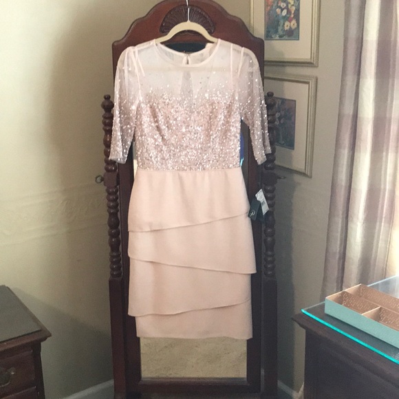 New Adrianna Papell Beaded Short Dress - Picture 1 of 4